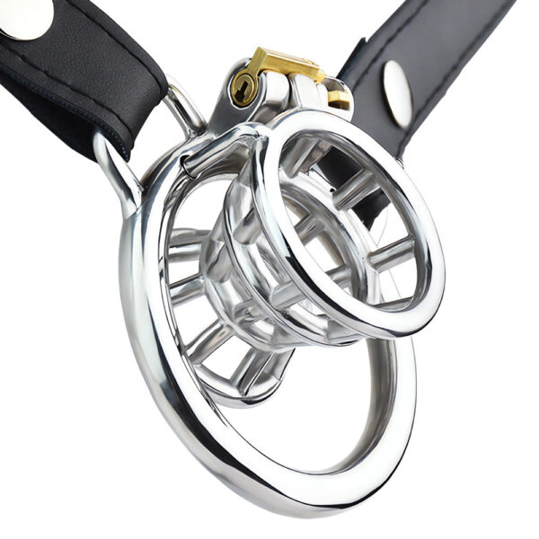 Negative Chastity Cage with Adjustable PU Strap — product image 3
