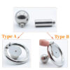 Flat Disc Inverted Chastity Cage with Steel Ball and Urethral Plug — product image 2