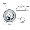 Hemisphere Tiny Chastity Cage with Detachable Metal Catheter — image 3 Hemisphere Tiny Chastity Cage with Detachable Metal Catheter — product image 3