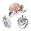 Detachable Small Pussy Flat Chastity Cage with Catheter — product image 1