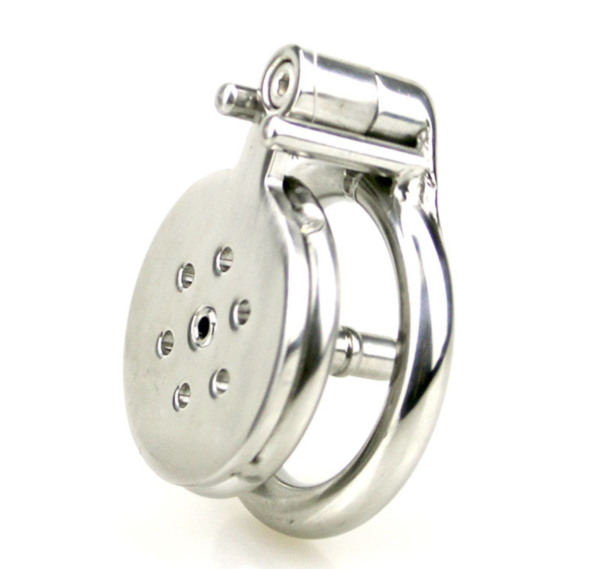 Flat Chastity Cage with Metal Urethral Catheter — product image 3
