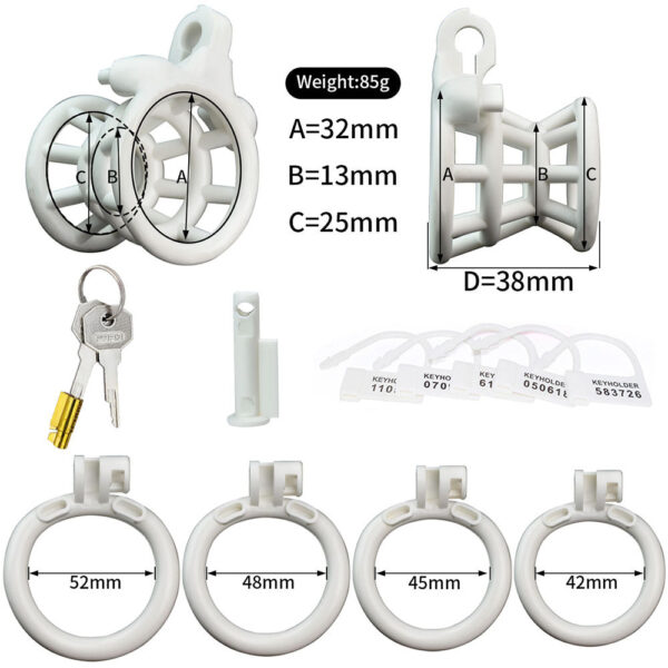 3D Printed Negative Chastity Cage with 4 Rings — image 5 3D Printed Negative Chastity Cage with 4 Rings — product image 5