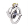 Stainless Steel Round Cock Cage with Urinary Catheter — product image 5