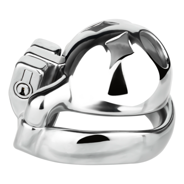 Small Metal Chastity Cage with Black or Pink Soft Pussy Catheter — product image 13