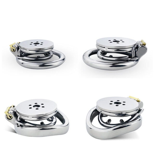 Flat Chastity Cage with Detachable Metal Catheter and Anti-Drop Ring — product image 13