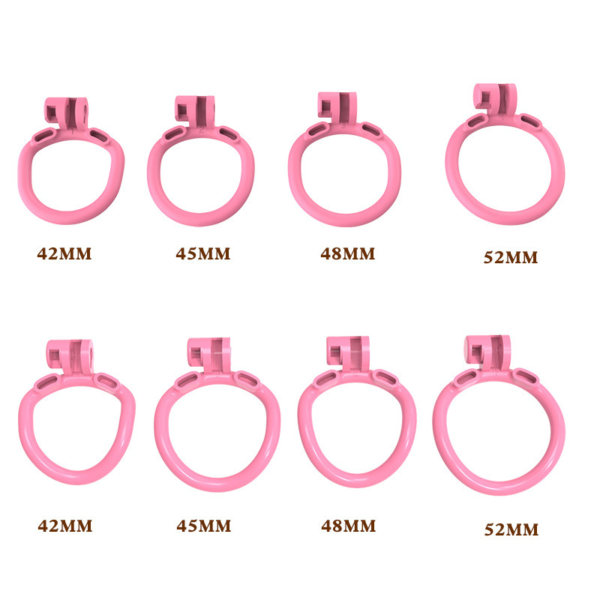 Pink Resin Chastity Cage with Detachable Soft Spikes — product image 10