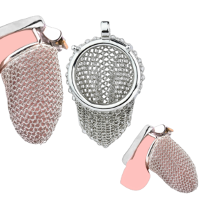 Soft Metal Chastity Cage Hollow Mesh Penis Sleeve – 68mm — image 1 Soft Metal Chastity Cage Hollow Mesh Penis Sleeve – 68mm — product image 1