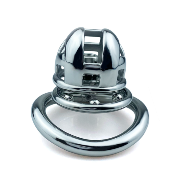 Metal Chastity Cage with Strap – Small / Micro — product image 10
