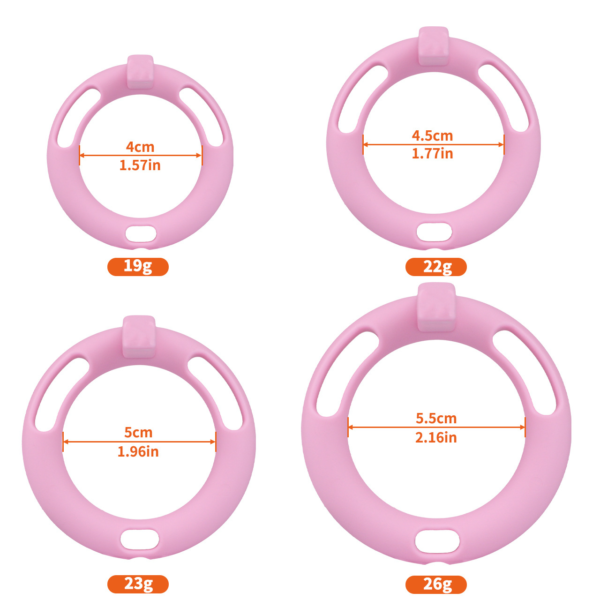 Silicone Baby Bottle Chastity Cage with 4 Locking Rings — product image 5