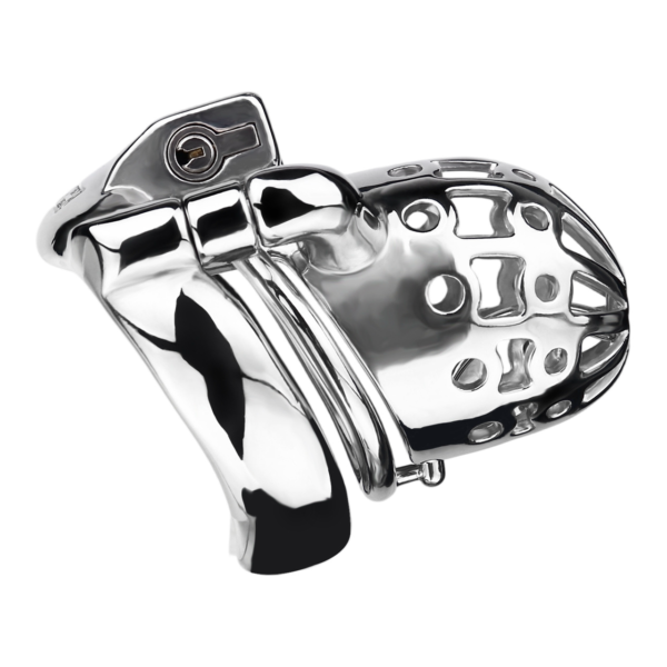 Men’s Stainless Steel PA Locking Chastity Cage — product image 10