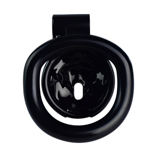 Rose Flat Chastity Cage with 4 Rings – Black / Pink / White — product image 13