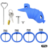 Soft Silicone Chastity Cage with Invisible Lock and 4 Base Rings — product image 18
