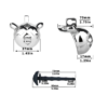 Small Metal Chastity Cage with Black or Pink Soft Pussy Catheter — product image 5