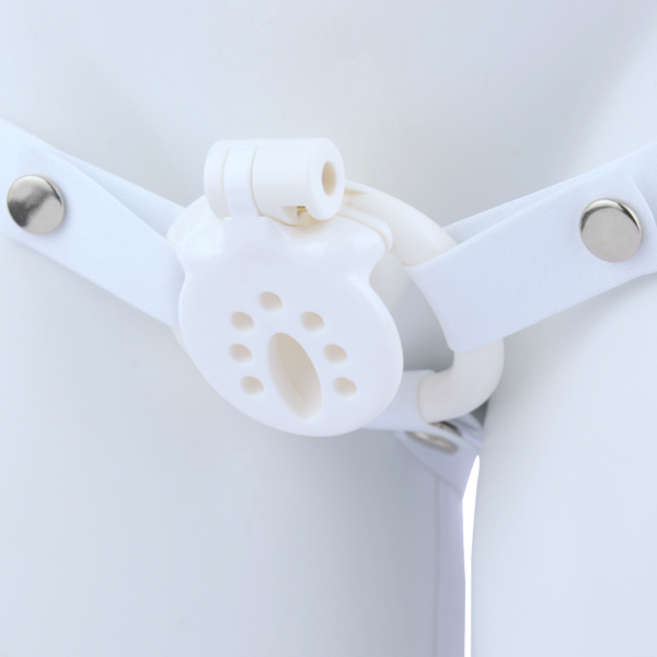 Flat Inverted Chastity Cage with 4 Base Rings and Adjustable Strap — product image 12