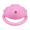 ABS Small Shell Chastity Cage Set with 4 Rings – Pink / Black / White — product image 22