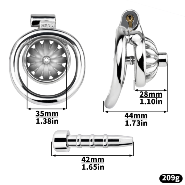 Tiny Metal Sunflower Chastity Cage — image 2 Tiny Metal Sunflower Chastity Cage — product image 2