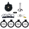 Lightweight Chastity Cage with Removable Inverted Plug and 4 Base Rings — product image 5