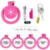 NEW Resin Flat Chastity Cage Set – Pink — product image 6