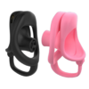 Resin Inverted Chastity Cage – Black / Pink — product image 1