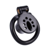 Flat Inverted Chastity Cage with 4 Base Rings and Adjustable Strap — product image 5