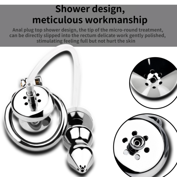 Urethral Inverted Chastity Cage with Detachable Beaded Anal Plug — product image 2