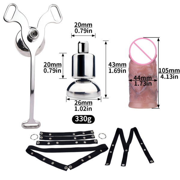 Micro Inverted Chastity Cage Belt with Realistic Silicone Dildo — product image 10
