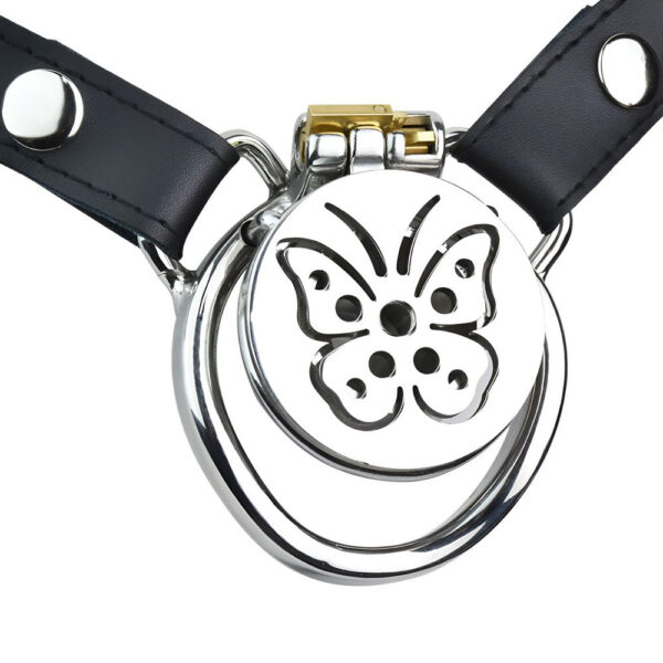 Butterfly Inverted Chastity Cage with PU Belt and Silicone Catheter — product image 14