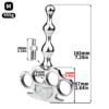 Stainless Steel Detachable Five-Finger Butt Plug – Unisex Prostate & G-Spot Stimulator — image 4 Stainless Steel Detachable Five-Finger Butt Plug – Unisex Prostate & G-Spot Stimulator — product image 4