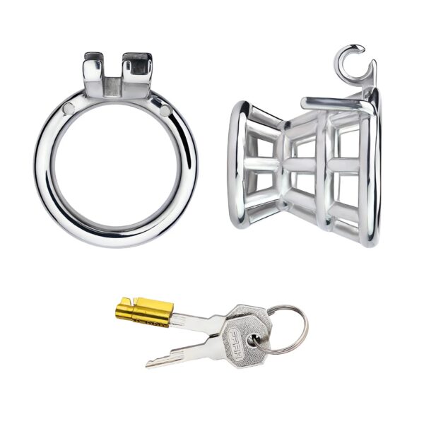 Metal Inverted Chastity Cage Stainless Steel Negative Chastity Device — product image 11