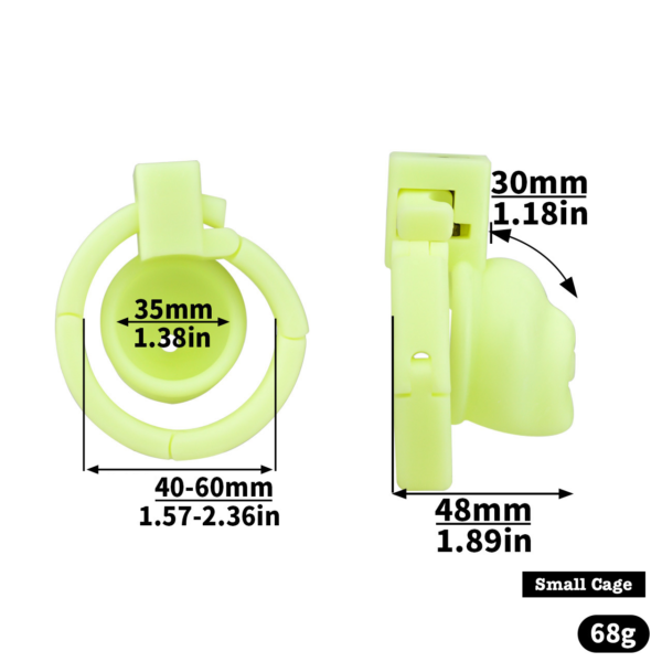 Versatile Resin Chastity Cage with Built-in Adjustable Ring and Detachable Butt Plug — product image 3