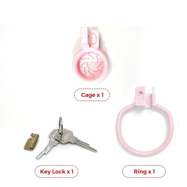 Pink Resin Flat Chastity Cage — image 4 Pink Resin Flat Chastity Cage — product image 4