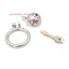 Stainless Steel Round Cock Cage with Urinary Catheter — product image 8