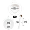 NEW Resin Flat Chastity Cage Set – White — product image 2