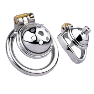Hemisphere Tiny Chastity Cage with Detachable Metal Catheter — image 1 Hemisphere Tiny Chastity Cage with Detachable Metal Catheter — product image 1