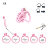 Pink Chastity Cage with Detachable Silicone Spikes — product image 6