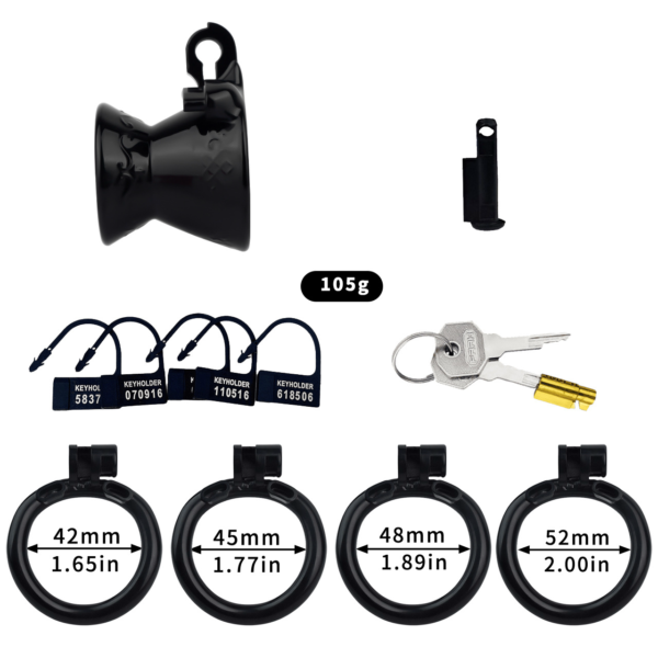 Resin Inverted Chastity Cage – Easy-Flow Pee Hole — image 4 Resin Inverted Chastity Cage – Easy-Flow Pee Hole — product image 4