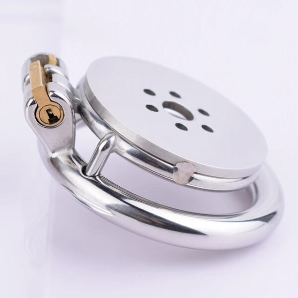 Detachable Small Pussy Flat Chastity Cage with Catheter — product image 17