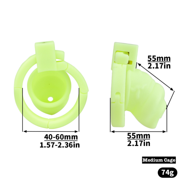 Versatile Resin Chastity Cage with Built-in Adjustable Ring and Detachable Butt Plug — product image 4