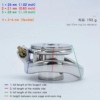 Flat Inverted Chastity Cage with Removable Stainless Steel Urethral Catheter — product image 10