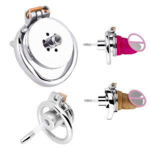 Inverted Chastity Cage with Dildo and Silicone Urethral Tube — image 1 Inverted Chastity Cage with Dildo and Silicone Urethral Tube — product image 1