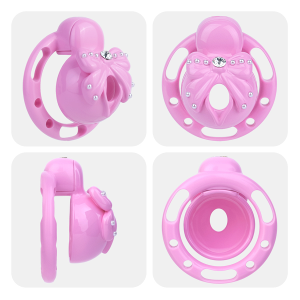 Pink Sissy Bowtie Chastity Cage — product image 4