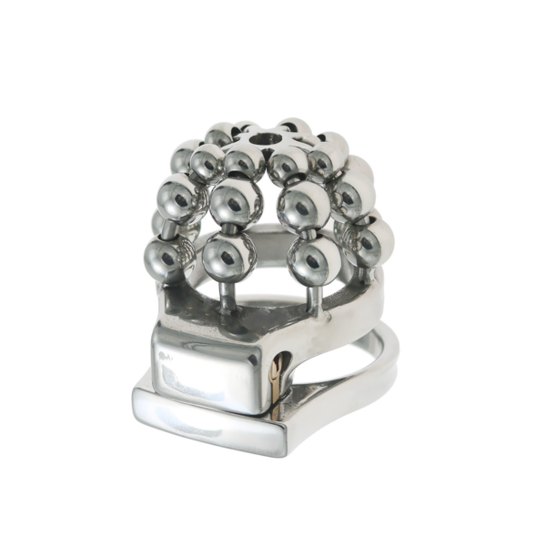 Metal Beaded Chastity Cage with Removable Urethral Catheter — product image 11
