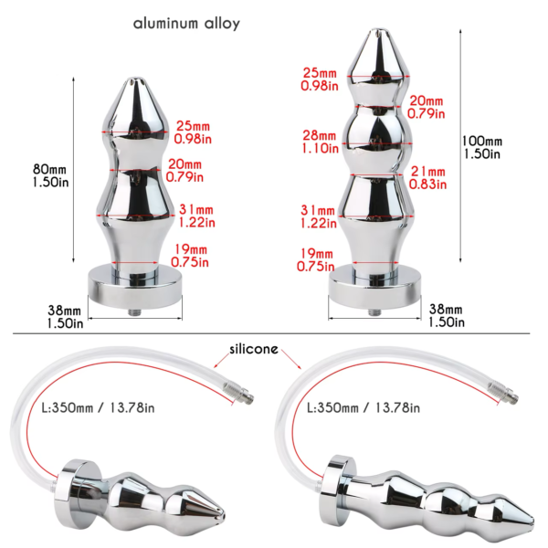 Urethral Inverted Chastity Cage with Detachable Beaded Anal Plug — product image 10