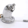 Metal Chastity Cage with Removable Urethral Insert — product image 3