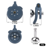 Lightweight Chastity Cage with Removable Inverted Plug and 4 Base Rings — product image 4