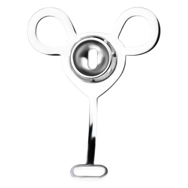Minimalist Inverted Chastity Cage with Adjustable Nylon Belt — product image 7