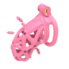 Pink Resin Chastity Cage with Detachable Soft Spikes — product image 4