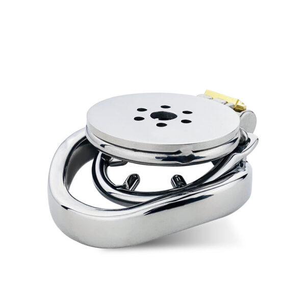 Flat Chastity Cage with Detachable Metal Catheter and Anti-Drop Ring — product image 10