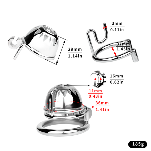 Micro Fit PA Chastity Cage for Prince Albert Piercing — product image 12