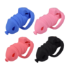 Soft Silicone Chastity Cage with Invisible Lock and 4 Base Rings — product image 1